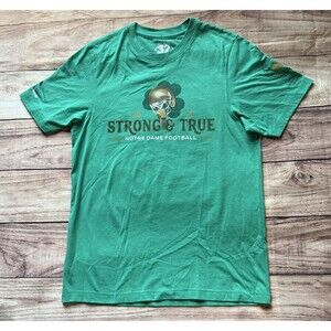 32 Years Men's Small (S) Strong True Notre Dame Football 2021 Green T-Shirt